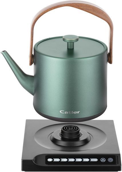 Електрочайник Catler 0.6л, Strix, заварник, нерж. сталь, підтримка температури, сенс. керув., темно-зелений (BM502ANNA) 373033 фото