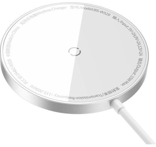 Бездротовий зарядний пристрій Baseus Simple Mini3 Magnetic Wireless Charger 15W CCJJ040012 Silver 272540 фото