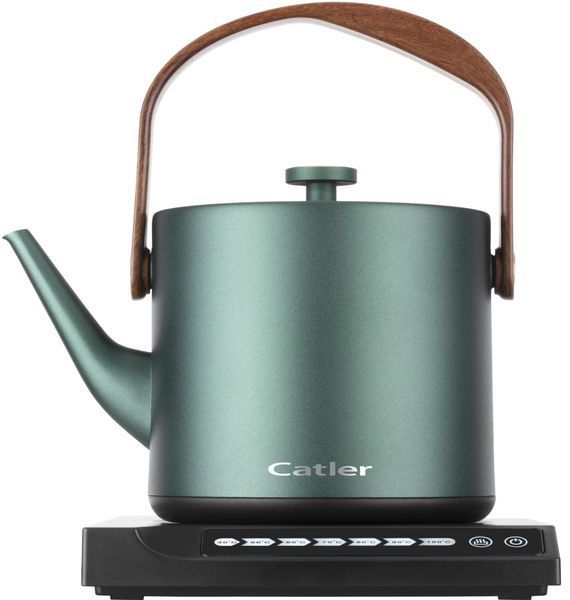 Електрочайник Catler 0.6л, Strix, заварник, нерж. сталь, підтримка температури, сенс. керув., темно-зелений (BM502ANNA) 373033 фото