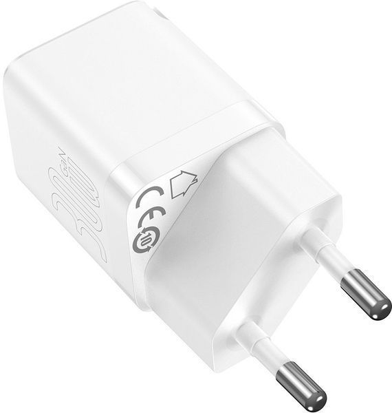 Зарядний Пристрій Baseus GaN3 Fast Charger 30W (CCGN010102) (1 Type-C) White 255178 фото