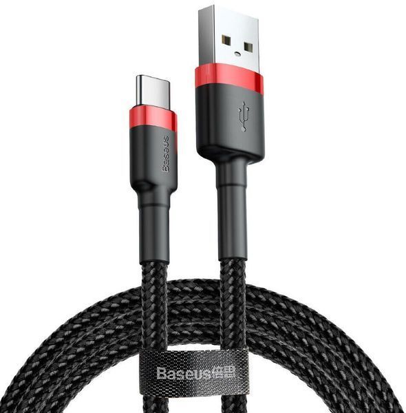 Кабель Baseus Cafule Type-C 2A 2.0 М (CATKLF-C91) Red-Black 253553 фото