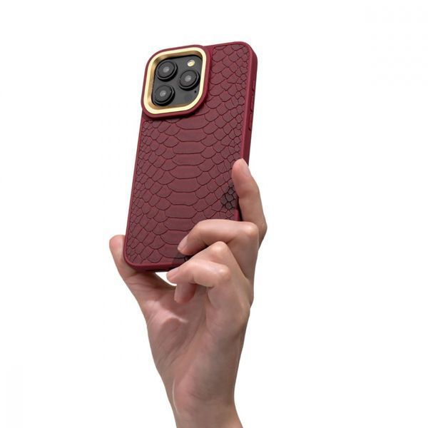 Чохол Kajsa Snake Pattern with Magnetic Ring iPhone 16 Pro Max desert titanium 360169 фото