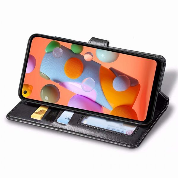 Шкіряний чохол книжка GETMAN Gallant (PU) для Samsung Galaxy A11 Чорний 285408 фото