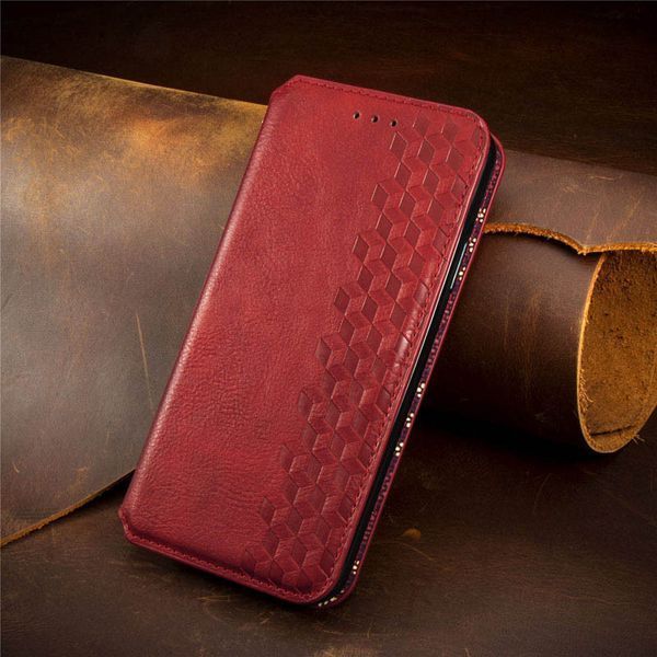 Шкіряний чохол-книжка GETMAN Cubic (PU) для Xiaomi 12T / 12T Pro Червоний 358393 фото
