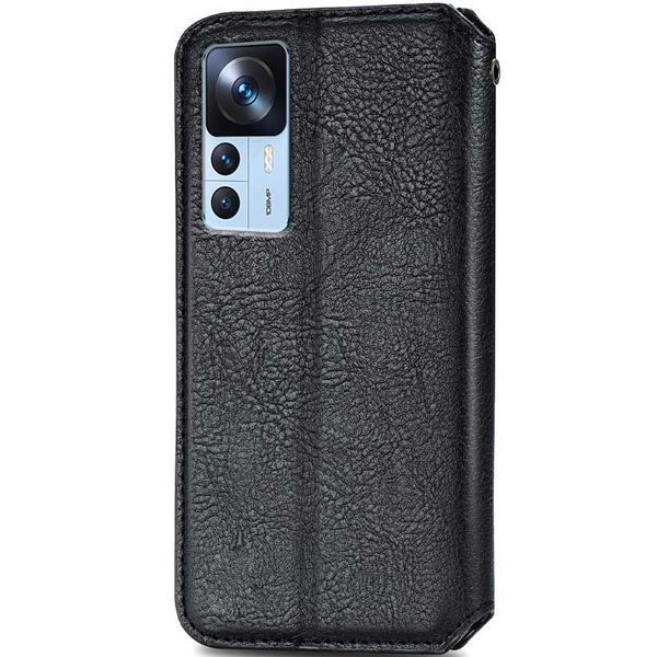 Шкіряний чохол книжка GETMAN Cubic (PU) для Xiaomi 12T / 12T Pro Чорний 261092 фото