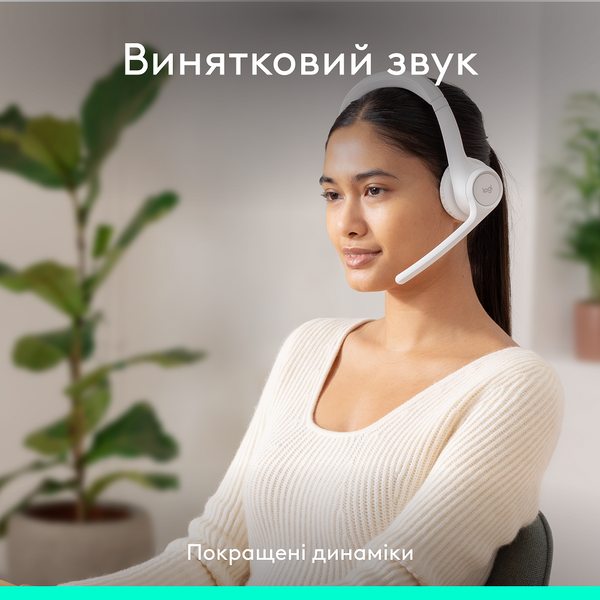 гарнітура LOGITECH Zone 300 Wireless Headset BT WHITE (981-001417) 307252 фото