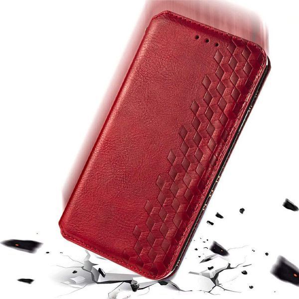 Шкіряний чохол-книжка GETMAN Cubic (PU) для Xiaomi 12T / 12T Pro Червоний 358393 фото