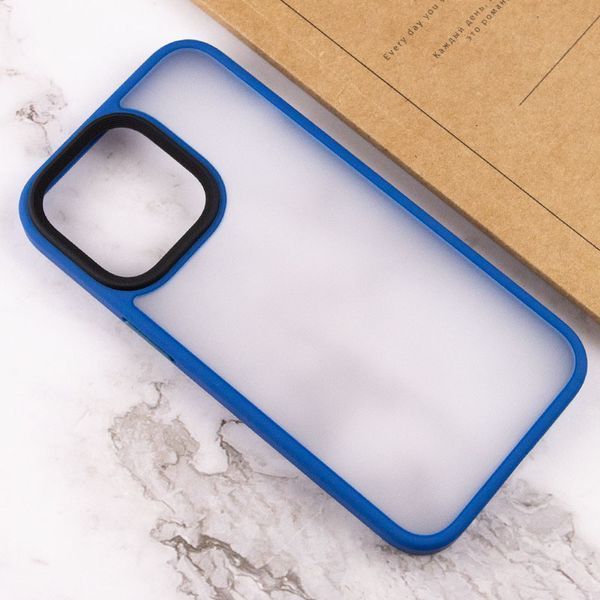 TPU+PC чохол Metal Buttons для Apple iPhone 12 Pro / 12 (6.1") Блакитний 244455 фото