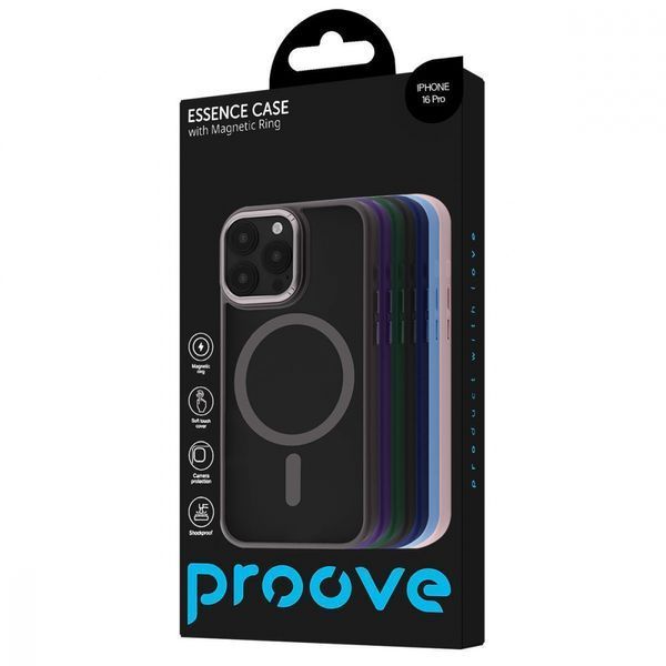 Чохол Proove Essence Case with Magnetic Ring iPhone 16 Pro black (PCECIP16P002) 338948 фото