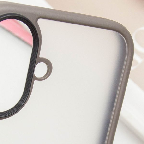 TPU+PC чохол Metal Buttons для Apple iPhone 16 (6.1") Сірий 318259 фото