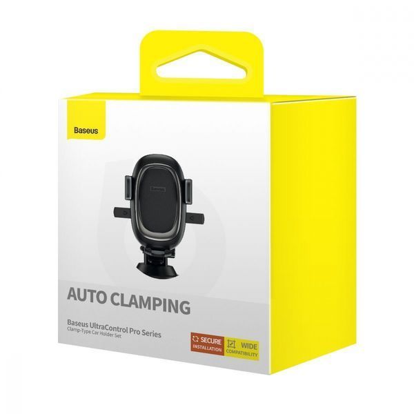 Автомобільний тримач Baseus UltraControl Pro Series Clamp-Type black (C40351600113-00) 383117 фото