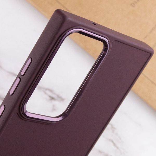 TPU чохол Bonbon Metal Style для Samsung Galaxy S24 Ultra Бордовий / Plum 284981 фото