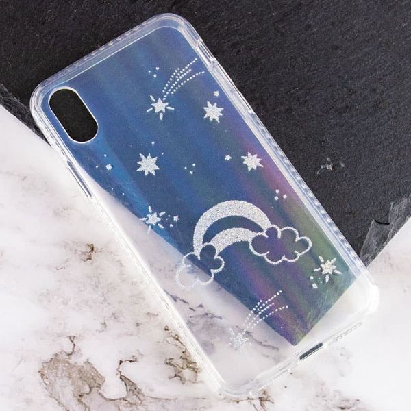 TPU+Glass чохол Aurora Space для Apple iPhone XS Max (6.5") Райдуга 205571 фото