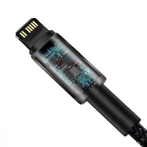 Кабель Baseus Tungsten Gold Type-C To Lightning PD 20W (1m) CATLWJ-01 Black 274256 фото