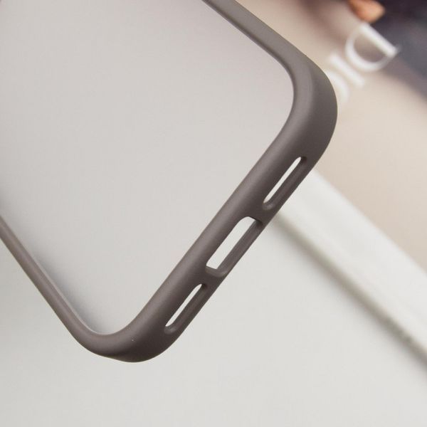 TPU+PC чохол Metal Buttons для Apple iPhone 16 (6.1") Сірий 318259 фото