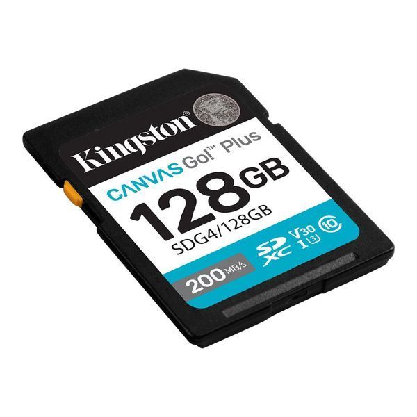 Карта пам'яті Kingston SD 128GB C10 UHS-I U3 V30 R200MB/s (SDG4/128GB) 371868 фото
