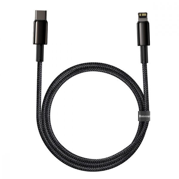 Кабель Baseus Tungsten Gold Type-C To Lightning PD 20W (1m) CATLWJ-01 Black 274256 фото