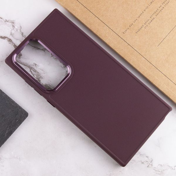 TPU чохол Bonbon Metal Style для Samsung Galaxy S24 Ultra Бордовий / Plum 284981 фото