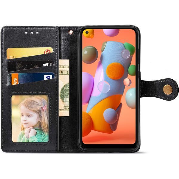 Шкіряний чохол книжка GETMAN Gallant (PU) для Samsung Galaxy A11 Чорний 285408 фото