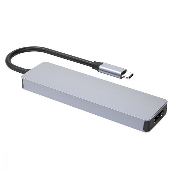 Type-C-Хаб Proove Iron Link 5 in 1 (3*USB3.0 + Tyce C + HDMI) (HBIL00010604) Silver 286765 фото