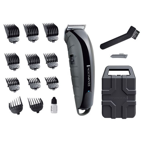 Машинка для стрижки Remington Virtually Indestructible, мережа+акум., насадок-11, сталь, сріблястий (HC5880) 370388 фото