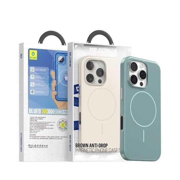Чохол-накладка iPhone 16 Pro Max Blueo Brown Anti-Drop Case (BL051-16PMGRN) MagSafe Green 338065 фото
