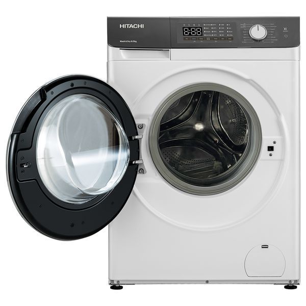 Прально-сушильна машина Hitachi фронтальна, 8(5)кг, 1400, A, 60см, дисплей, пара, інвертор, білий 398316 фото