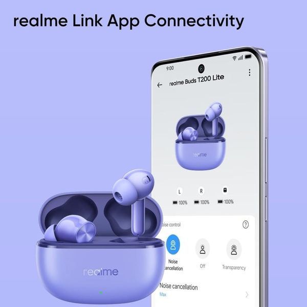 Навушники Realme Buds T200 Lite Aurora Purple 360279 фото
