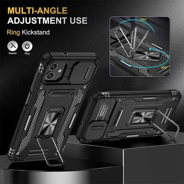 Ударостійкий чохол Camshield Army Ring для Samsung Galaxy A05 Чорний / Black 283628 фото