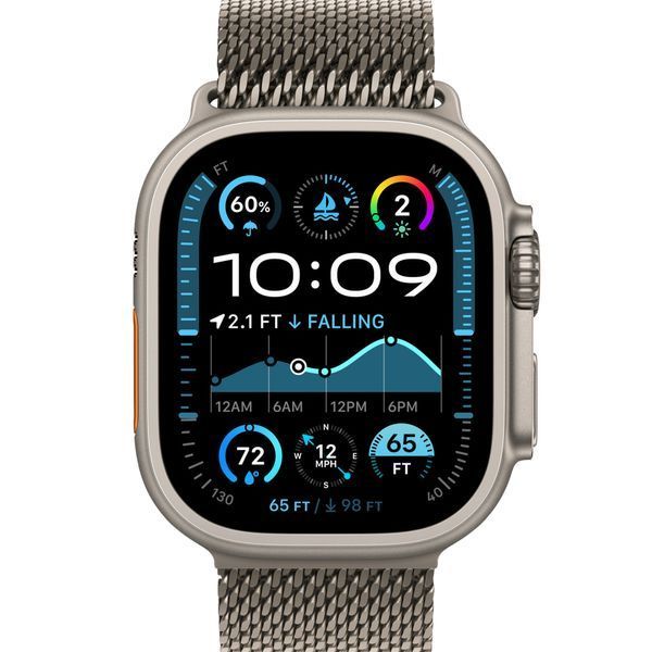 Ремінець Apple Watch Milanese Loop Natural Titanium 44/45/46/49mm - Small (MXKC3) 330907 фото
