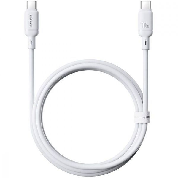 Кабель Baseus Silky Series Fast Charging Type-C to Type-C 100W (1m) (P10377704113-00) black 359811 фото