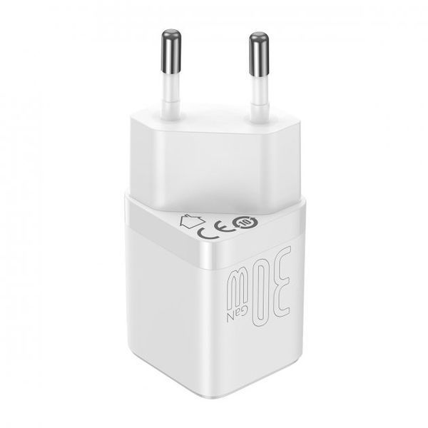 Зарядний Пристрій Baseus GaN3 Fast Charger 30W (CCGN010102) (1 Type-C) White 255178 фото
