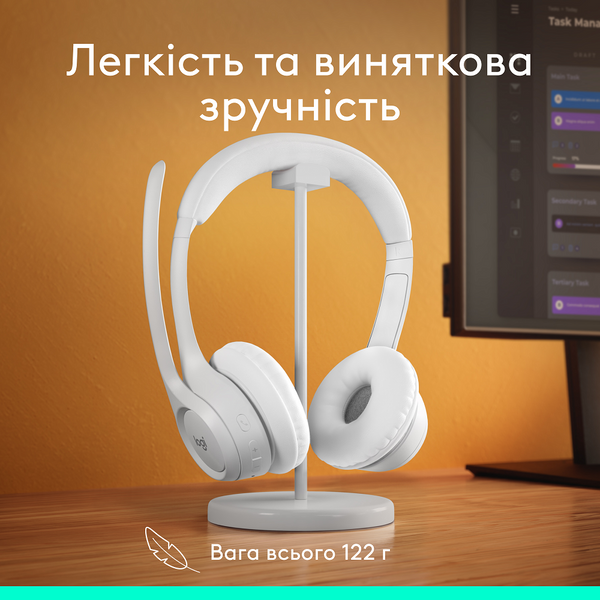 гарнітура LOGITECH Zone 300 Wireless Headset BT WHITE (981-001417) 307252 фото
