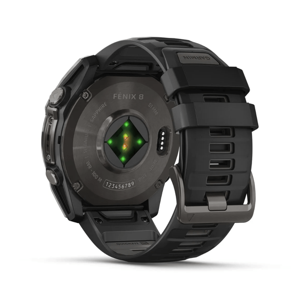 Смарт-годинник Garmin Fenix 8 51mm AMOLED Sapphire Carbon Gray DLC Titanium w. Black/Pebble Gray S. Band (010-02905-20,010-02905-21) 323574 фото