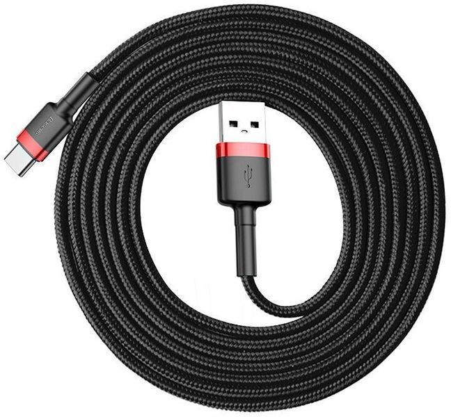 Кабель Baseus Cafule Type-C 2A 2.0 М (CATKLF-C91) Red-Black 253553 фото