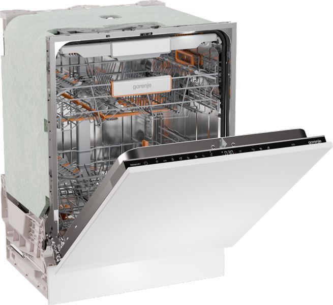Посудомийна машина Gorenje вбудовувана, 16компл., A+++, 60см, інвертор,Wi-Fi, AquaStop, сенсорн.упр, 3и кошики, білий (GV673A65) 375629 фото