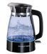 Електрочайник Russell Hobbs Hourglass 1.7л, скло, підсвічування, чорно-сріблястий (26080-70) 364130 фото 1