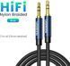 Кабель UGREEN AV112 3.5mm Male To 3.5mm Male Cable Gold Plated Metal Case With Braid 1m Blue (10685) 278886 фото 2