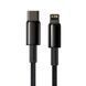 Кабель Baseus Tungsten Gold Type-C To Lightning PD 20W (1m) CATLWJ-01 Black 274256 фото 1