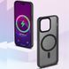TPU+PC чохол Metal Buttons with MagSafe Colorful для Apple iPhone 15 Pro Max (6.7") Чорний 275258 фото 2