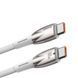 Кабель Baseus Glimmer Series Fast Charging Type-C To Type-C 100W (2m) CADH000802 White 272542 фото 4