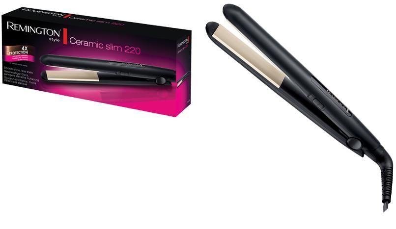 Випрямляч Remington Ceramic Slim 220, 300Вт, темп. режимів-2, 180-220С, кераміка, чорний (S1510) 372192 фото