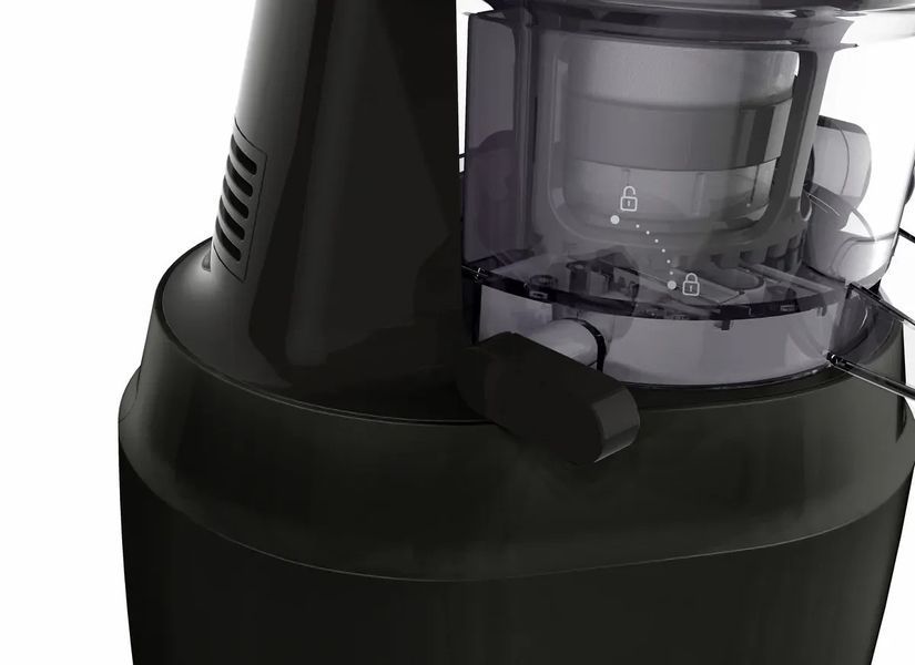 Соковитискач Tefal Juiceo шнековий 150Вт, чаша-0.8л, жмих-0.8л, насадка для цитрусових, пластик, червоно-чорний (ZC150838) 369995 фото