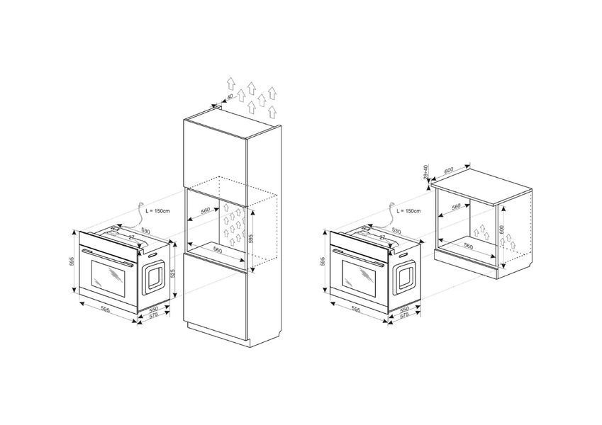 Комплект Hansa (духовка електрична + поверхня газова на склі), чорний (FCGI69326) 367707 фото