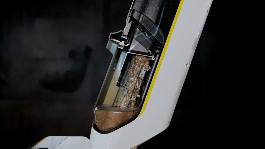 Пилосос Karcher безпровідний FCV 3, 160Вт, конт пил -0.45л, вода -0.8л, автон. робота до 30хв, вага-3.7кг, 3в1, білий 390538 фото