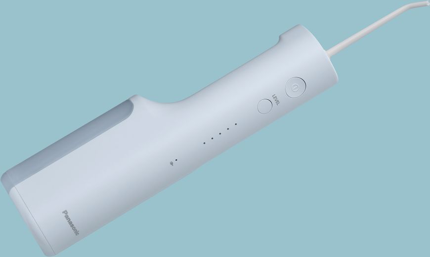 Іригатор Panasonic портативний, чаша 200 мл, Li-ion аккум. в компл., 2 насадки, світло блакитний (EW-DJ26-A321) 389138 фото