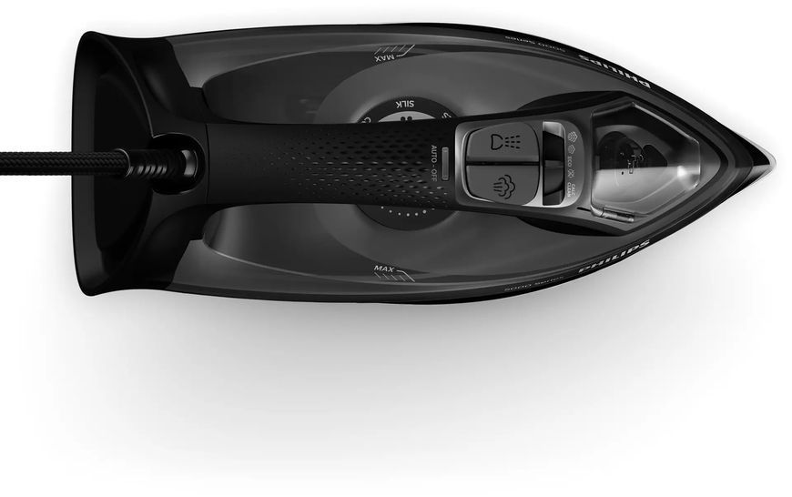 Праска Philips 5000 Series, 2600Вт, 320мл, паровий удар -200гр, постійна пара - 45гр, керам. підошва, чорний (DST5040/80) 373763 фото