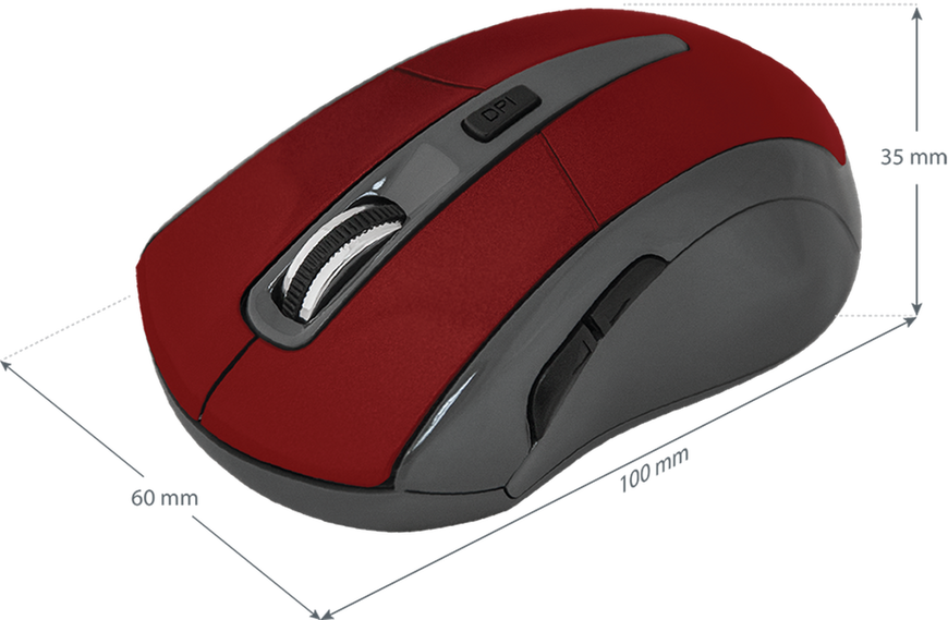 Миша DEFENDER Accura MM-965 Wireless Червоний 306146 фото