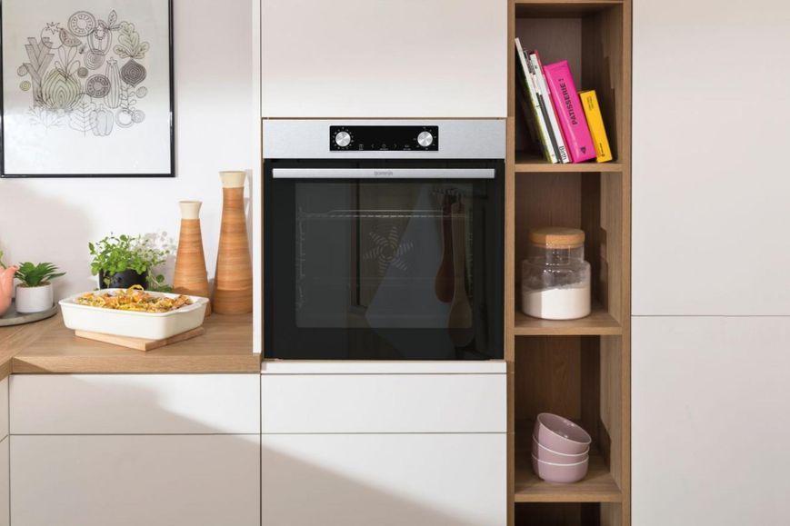 Духова шафа Gorenje електрична, 77л, A+, дисплей, IconLed, нерж (BO6737E02X) 368523 фото