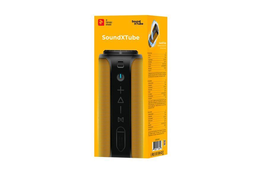 Акустична система 2E SoundXTube TWS, MP3, Wireless, Waterproof Yellow (2E-BSSXTWYW) 362054 фото
